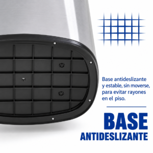 Precio especial con descuento: BestOffice | Cubo de basura de 13 galones con tapa | Bote de basura automático sin contacto | Control de olores | Diseño ovalado moderno | Fácil de limpiar | Acero inoxidable | Ideal para cualquier cocina, baño, oficina u hogar - Imagen 6