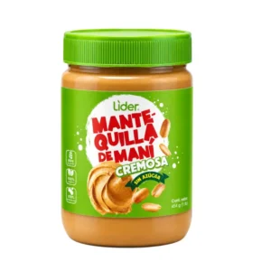 Mantequilla Maní Cremosa Sin Azúcar Líder 454 g