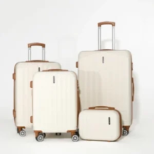 Juego de 4 piezas de equipaje vertical UUH para viajes en familia (incluye tamaños de 28, 24, 20 y 13 pulgadas)