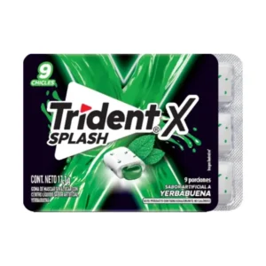Chicle X Splash Yerbabuena 9 un Trident