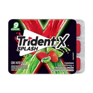 Chicle X Splash Fresa/Limón 9 un Trident
