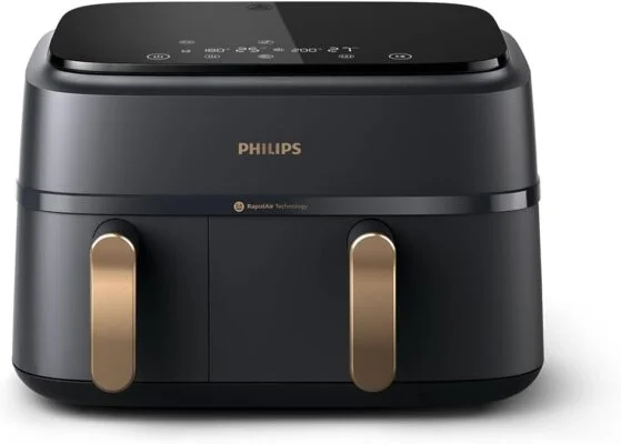 Philips Serie 3000 NA352/00 - Freidora de aire de doble cesta, 9 L, 8 en 1 - Imagen 6