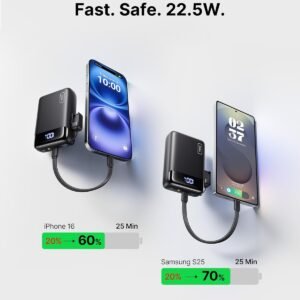 Precio especial con descuento: Cargador portátil INIU, la batería externa de 20.000 mAh y carga rápida de 22,5 W más compacta. - Imagen 3