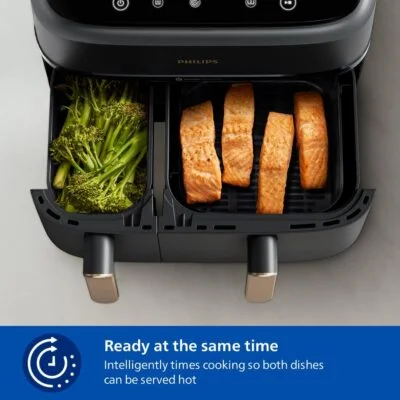 Philips Serie 3000 NA352/00 - Freidora de aire de doble cesta, 9 L, 8 en 1 - Imagen 5