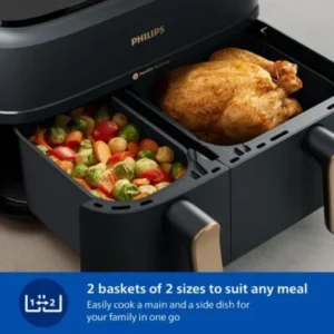 Philips Serie 3000 NA352/00 - Freidora de aire de doble cesta, 9 L, 8 en 1 - Imagen 3