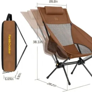 Silla de camping FanttikOutdoor Zeta L8 Max: silla mecedora plegable, portátil y ligera, diseñada para la comodidad; incluye bolsa de transporte y es ideal para camping, senderismo, patio y pesca; soporta hasta 250 libras. - Imagen 7