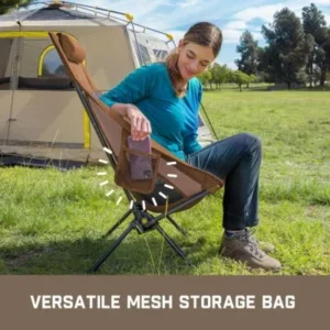 Silla de camping FanttikOutdoor Zeta L8 Max: silla mecedora plegable, portátil y ligera, diseñada para la comodidad; incluye bolsa de transporte y es ideal para camping, senderismo, patio y pesca; soporta hasta 250 libras. - Imagen 3