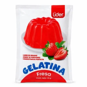 Gelatina de Fresa Líder 75 gr