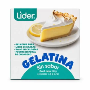Gelatina Sin Sabor Líder 4 Sobres 30 g