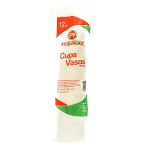 Vasos Plásticos Rígidos 50 Unidades 12 Oz