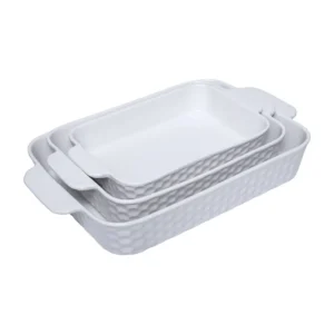 Set de 3 Refractarios Blancos 10", 12" y 14"