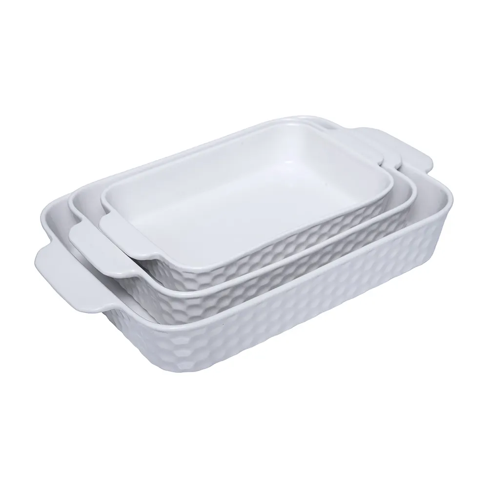 Set de 3 Refractarios Blancos 10", 12" y 14"